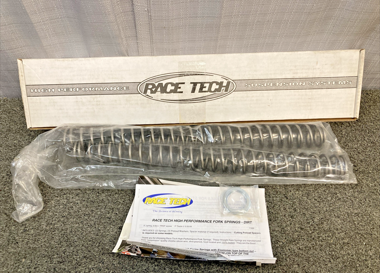 NEW GENUINE RACE TECH FRSP 4445 46 DIRT Fork Springs 44.0 X455 MM .46 KG/MM