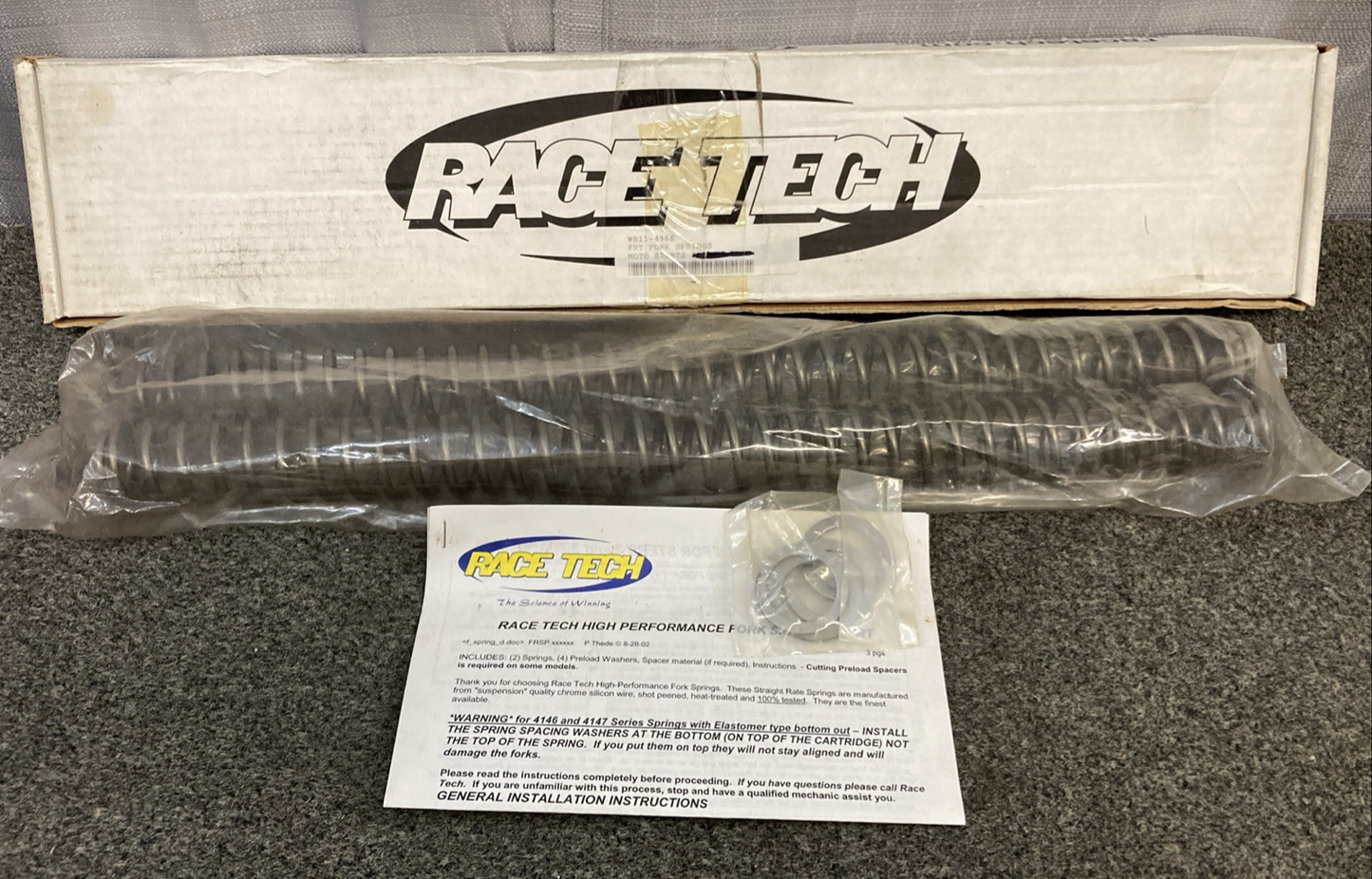 NEW GENUINE RACE TECH FRSP 3951 46 DIRT Fork Springs 38.6X512 MM .46 KG/MM
