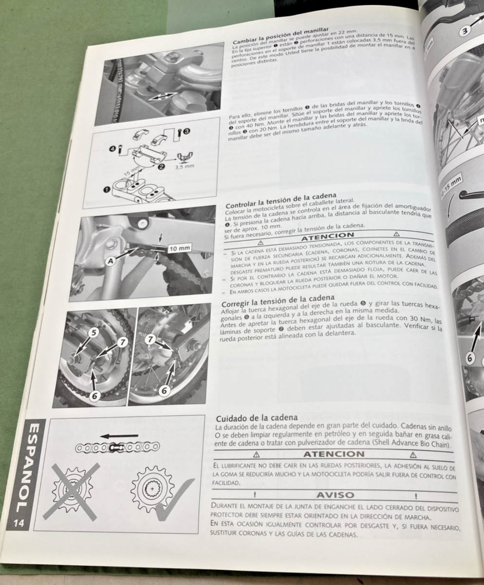 GENUINE KTM 321011 OWNER'S HANDBOOK 2002