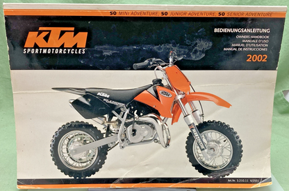 GENUINE KTM 321011 OWNER'S HANDBOOK 2002
