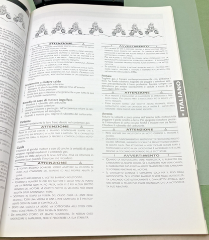 NEW GENUINE KTM 321012 OWNER'S HANDBOOK 2002