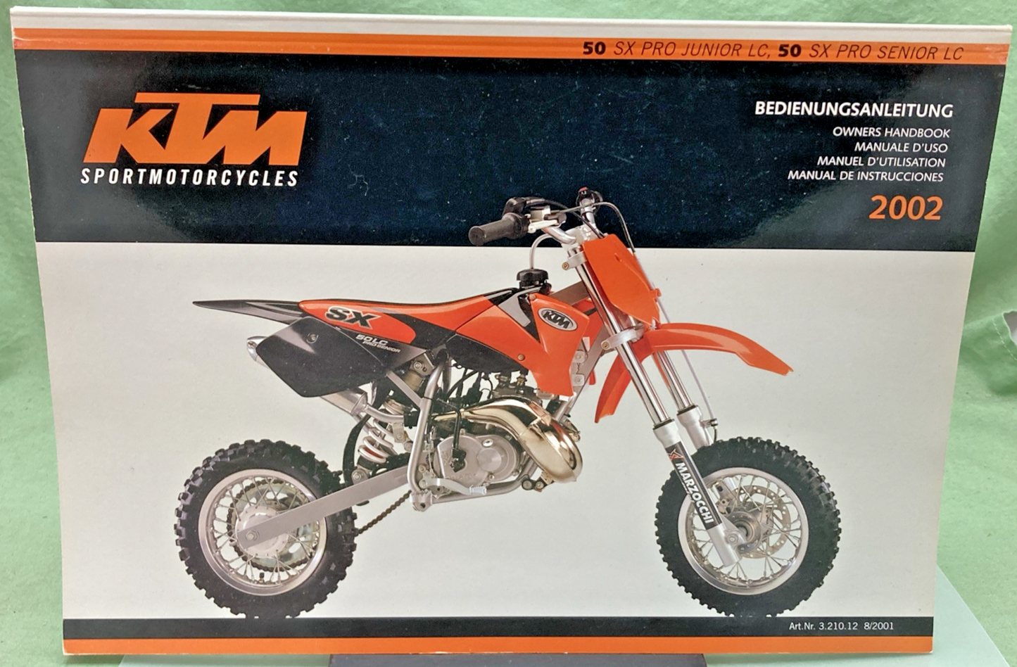 NEW GENUINE KTM 321012 OWNER'S HANDBOOK 2002