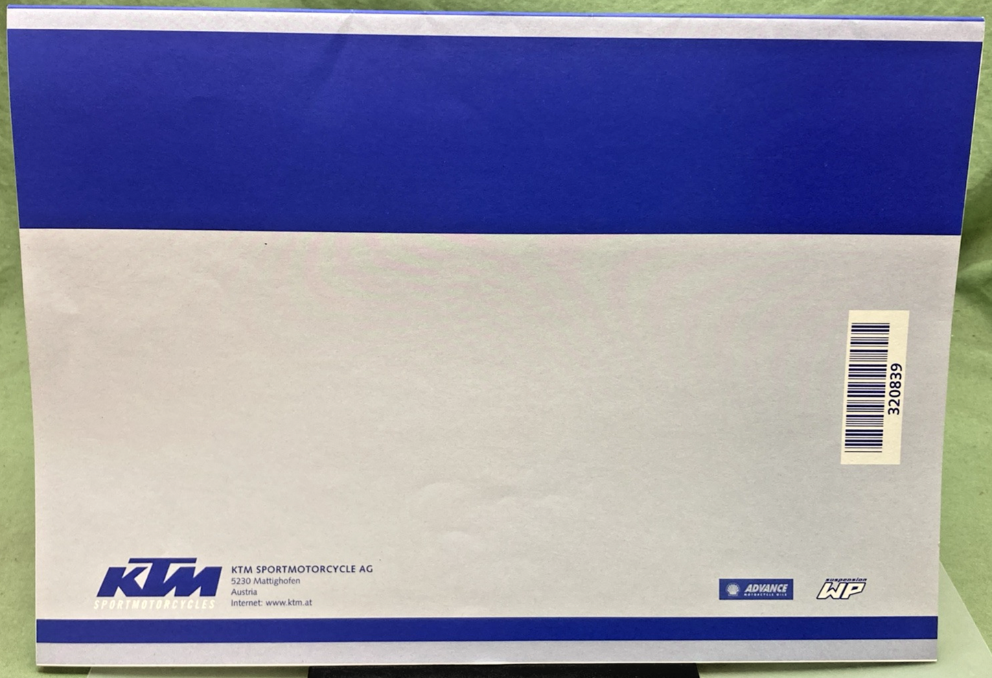 NEW GENUINE KTM 320839 OWNER'S HANDBOOK 2002