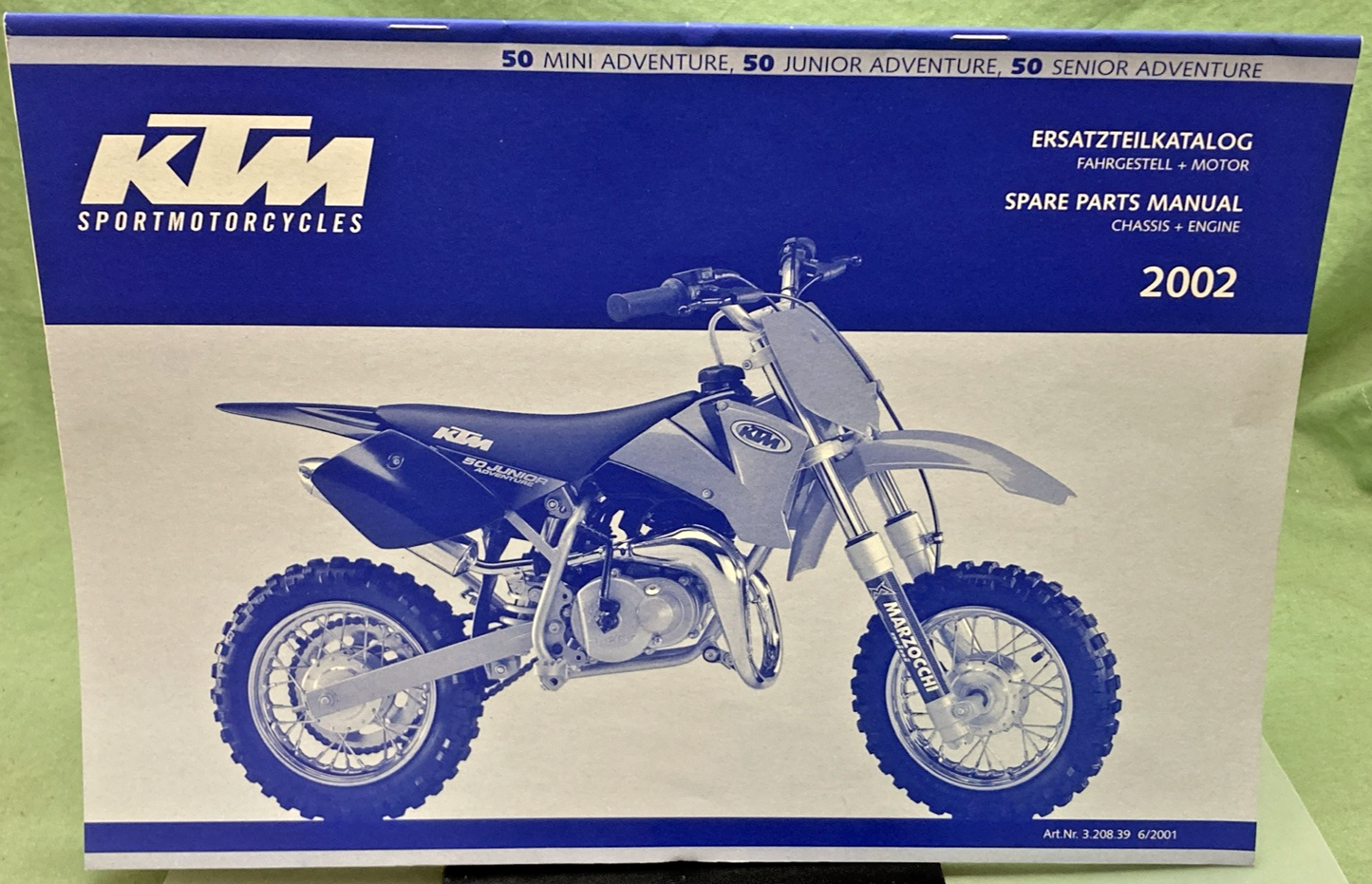 NEW GENUINE KTM 320839 OWNER'S HANDBOOK 2002
