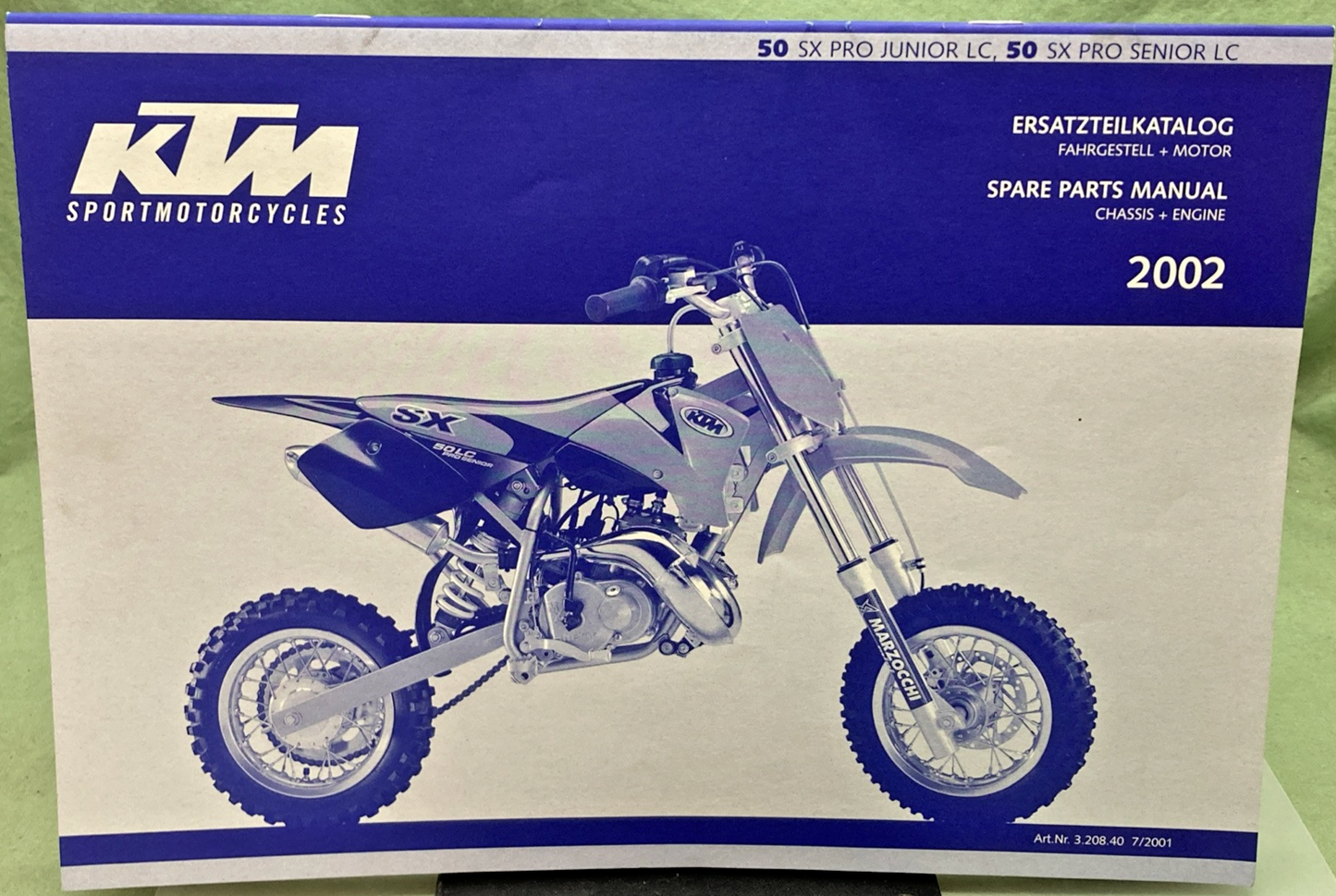 NEW GENUINE KTM 320840 OWNER'S HANDBOOK 2002