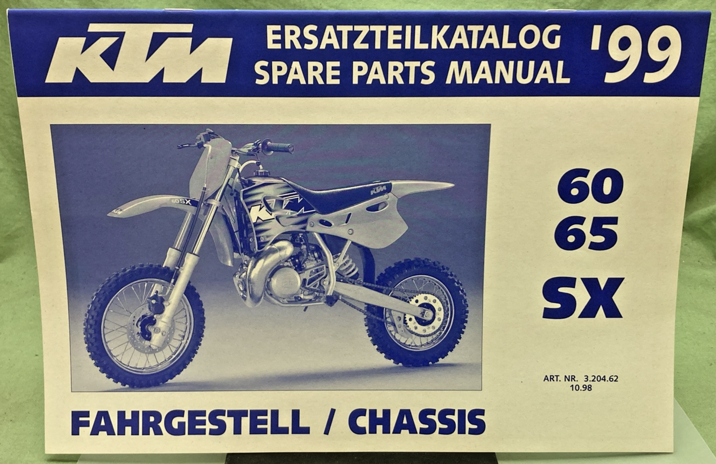 NEW GENUINE KTM 320462 SPARE PARTS MANUAL 1999