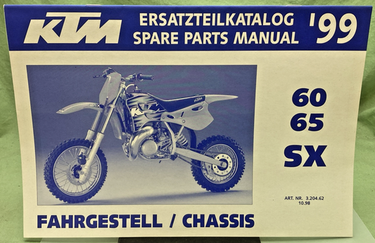 NEW GENUINE KTM 320462 SPARE PARTS MANUAL 1999