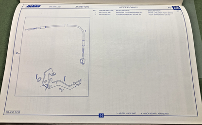 NEW GENUINE KTM 320496 SPARE PARTS MANUAL 2000