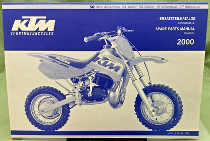 NEW GENUINE KTM 320496 SPARE PARTS MANUAL 2000