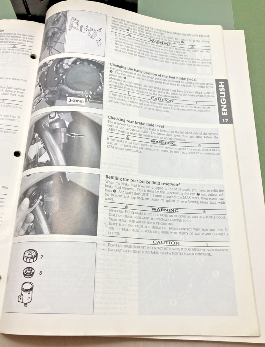 GENUINE KTM 320512 OWNER'S HANDBOOK 1997