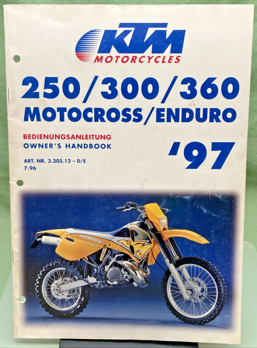 GENUINE KTM 320512 OWNER'S HANDBOOK 1997