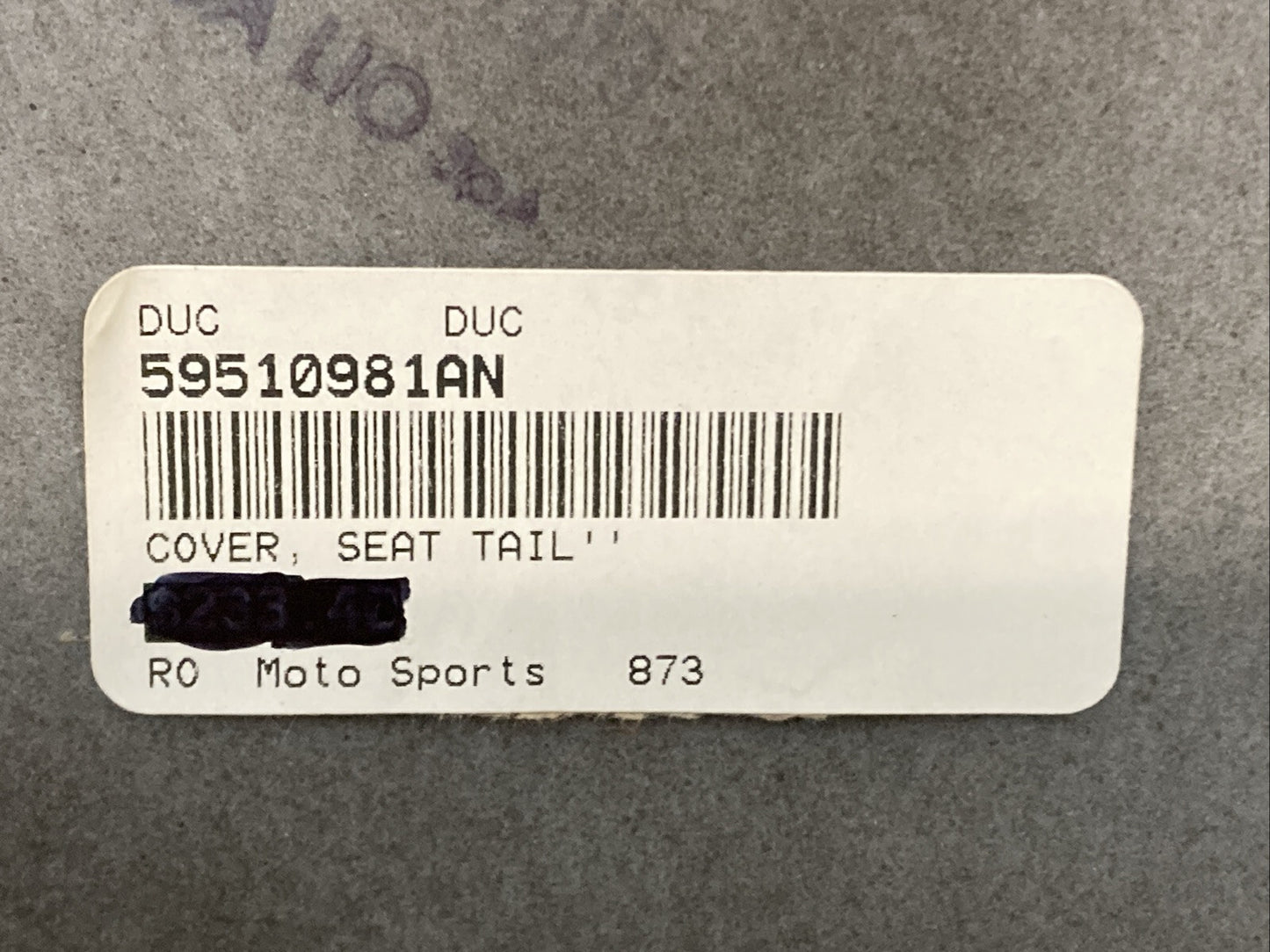 GENUINE DUCATI 59510981AN COVER, SEAT TAIL