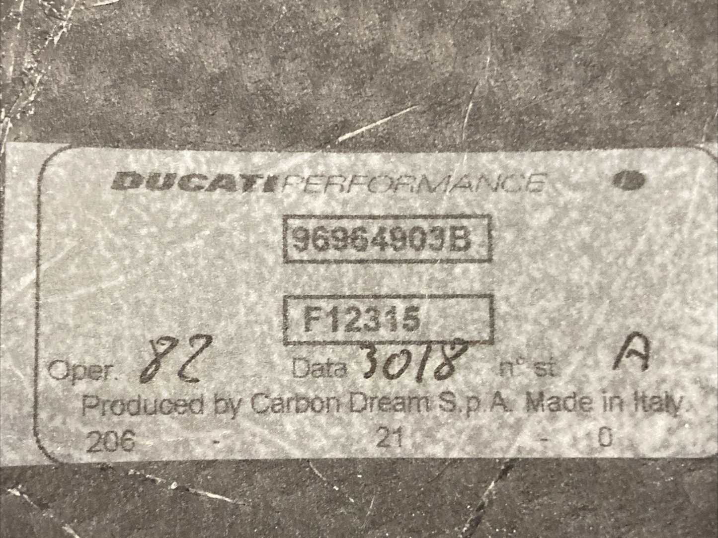 NEW GENUINE DUCATI 96964903B Carbon Exhaust Heat Shield