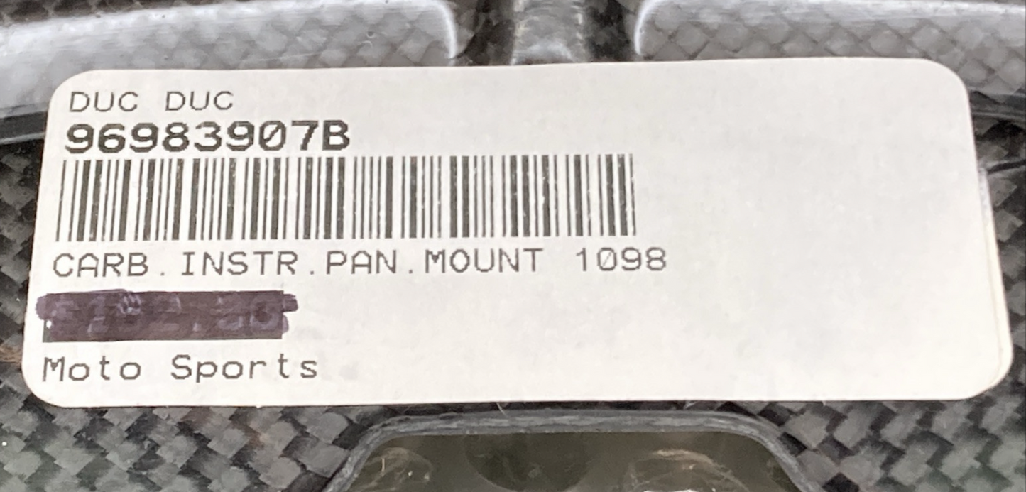 NEW GENUINE DUCATI 96983907B CARBON INSTR. PAN MOUNT