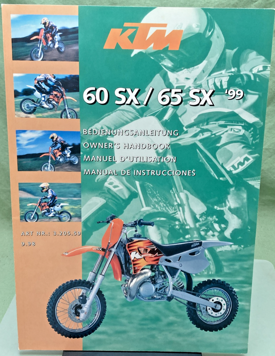 NEW GENUINE KTM 320559 OWNER'S HANDBOOK 1999