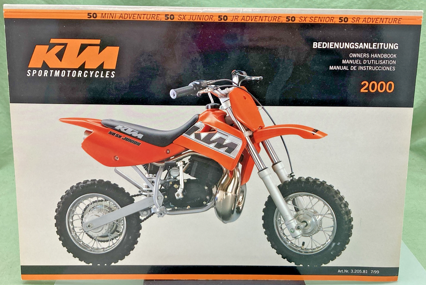 NEW GENUINE KTM 320581 OWNER'S HANDBOOK 2000