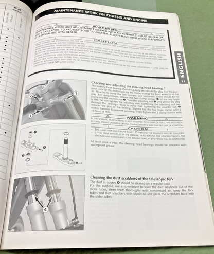NEW GENUINE KTM 320581 OWNER'S HANDBOOK 2000