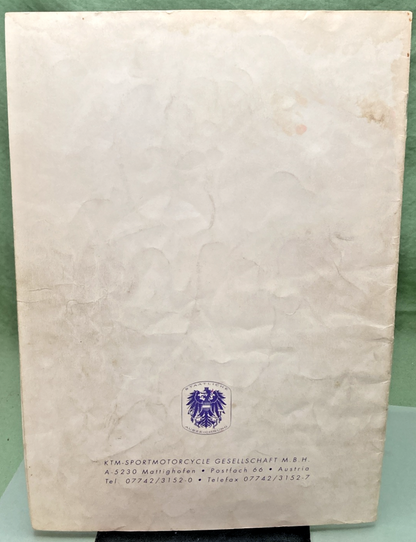 GENUINE KTM 320357 SPARE PARTS MANUAL 1993