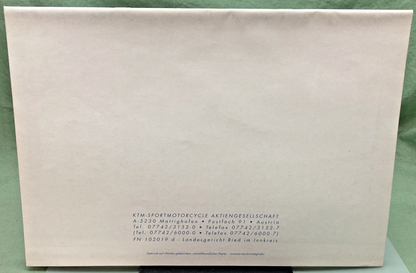 NEW GENUINE KTM 320390 SPARE PARTS MANUAL 1996