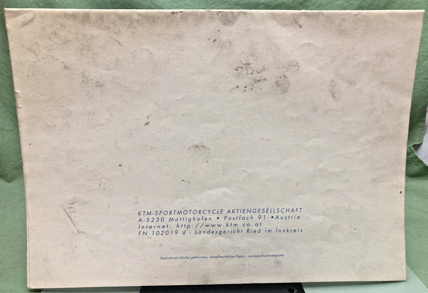 GENUINE KTM 320410 SPARE PARTS MANUAL 1997