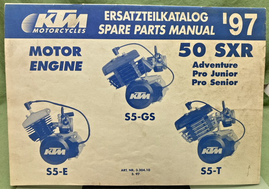 GENUINE KTM 320410 SPARE PARTS MANUAL 1997