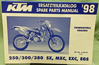 NEW GENUINE KTM 320420 SPARE PARTS MANUAL 1998