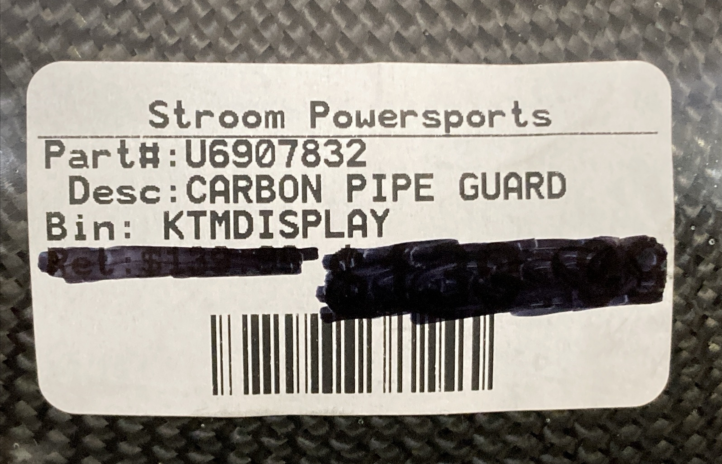 GENUINE KTM U6907832 CARBON PIPE GUARD
