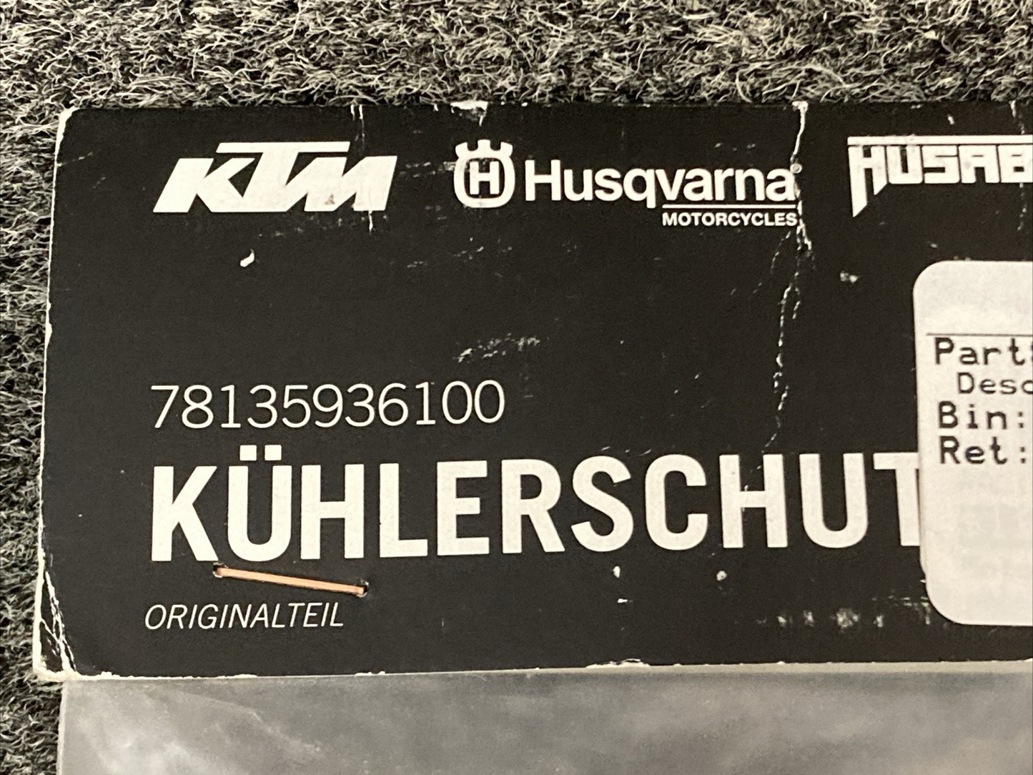 NEW GENUINE KTM 78135936100 radiator protection