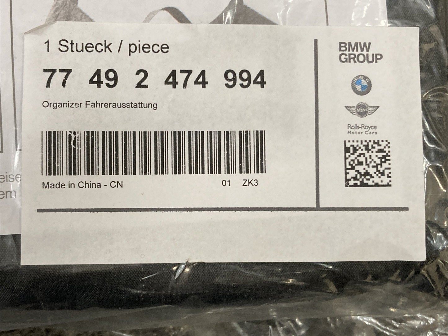 NEW GENUINE BMW 77492474994 Organizer, Rider's Equipment