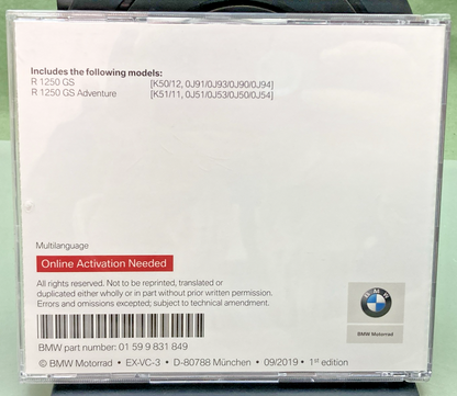 NEW GENUINE BMW 01599831849 UPDATEABLE REPAIR MANUALS CD 2019