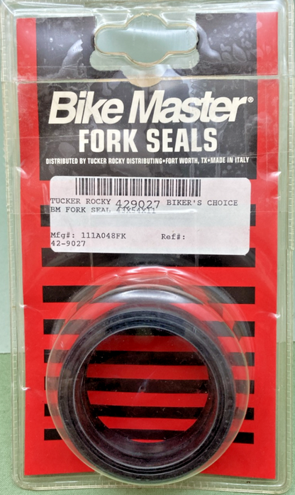 NEW GENUINE BIKEMASTER 111A048FK FORK SEALS, 43X54X11, 429027