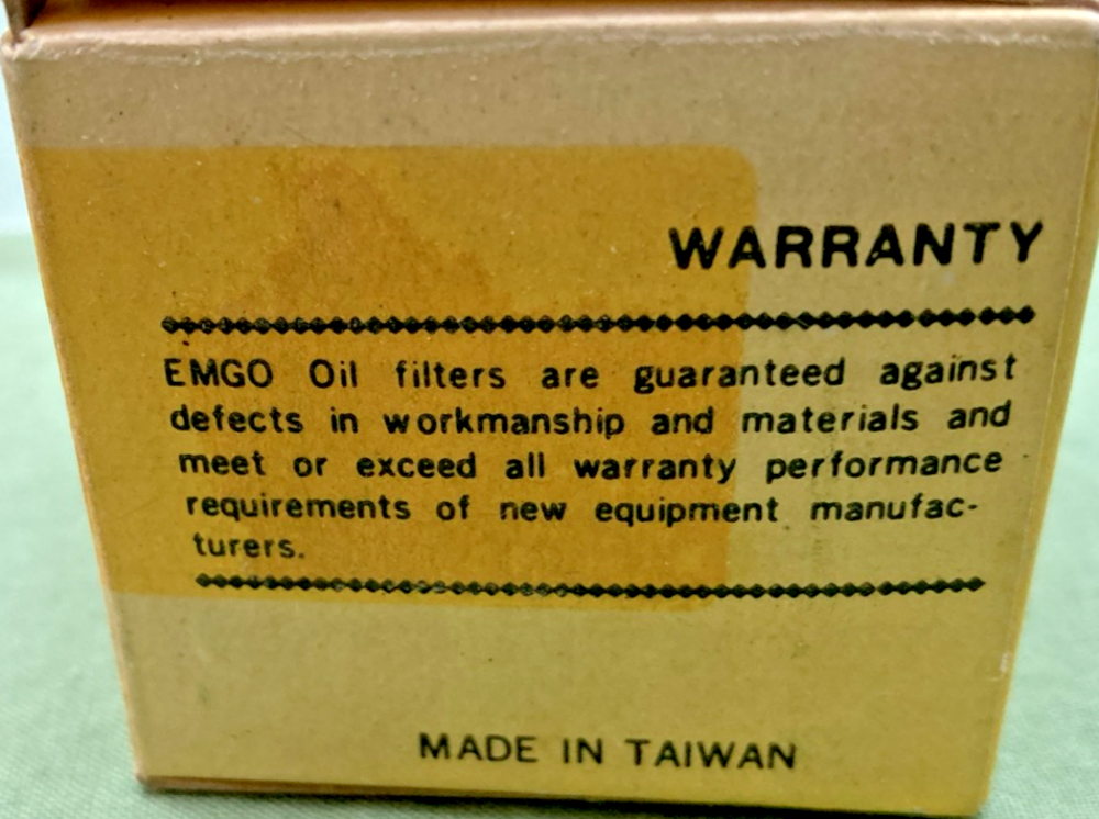 QTY 2 NEW GENUINE EMGO 10-84200 OIL FILTER REPLACEMENT FOR SUZUKI 16510-05240