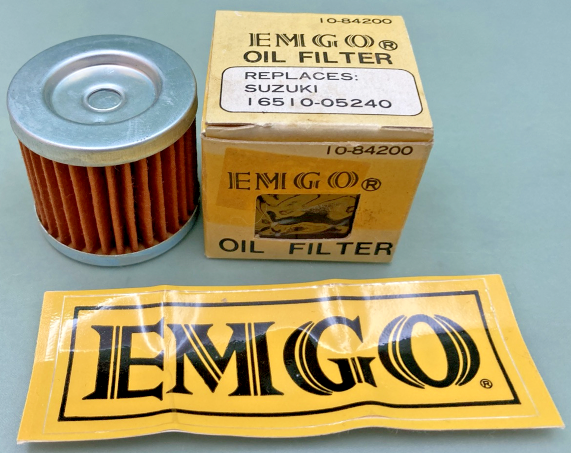 QTY 2 NEW GENUINE EMGO 10-84200 OIL FILTER REPLACEMENT FOR SUZUKI 16510-05240