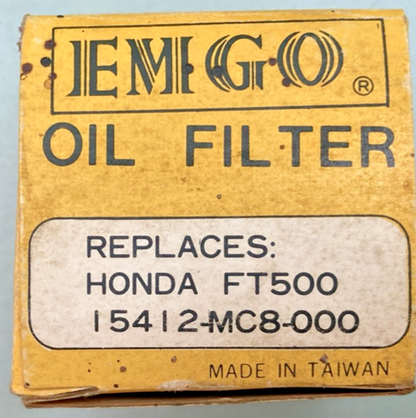 NEW GENUINE EMGO 10-85800 OIL FILTER REPLACEMENT FOR HONDA FT500, 15412-MC8-000