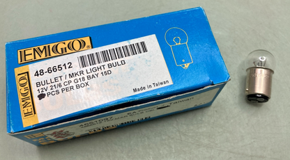 QTY 5 NEW GENUINE EMGO 48-66512 12V BULB