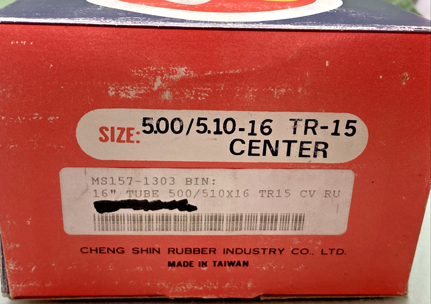 NEW GENUINE CHENG SHIN 157-1303 5.00/5.10-16" TUBE TR-15 CENTER