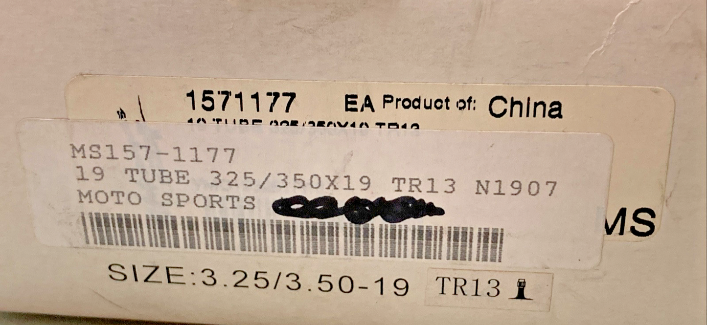 NEW REPLACES CHENG SHIN 157-1177 3.25/3.50-19" TUBE TR13