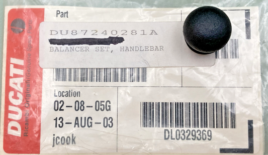 NEW GENUINE DUCATI 87240281A HANDLE BAR BALANCER