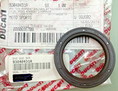 NEW GENUINE DUCATI 93040431A SEAL, OIL 40X55X7