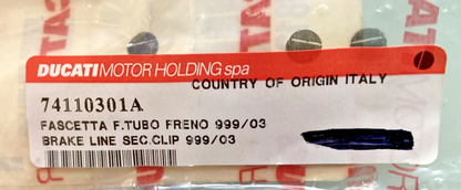 NEW GENUINE DUCATI 74110301A CLAMP, BRAKELINE SEC CLIP