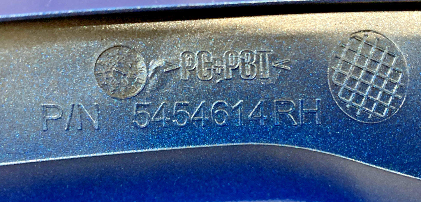 NEW GENUINE POLARIS 5454614-620 CLOSEOUT-FENDER,UPR, RH, BBLU,