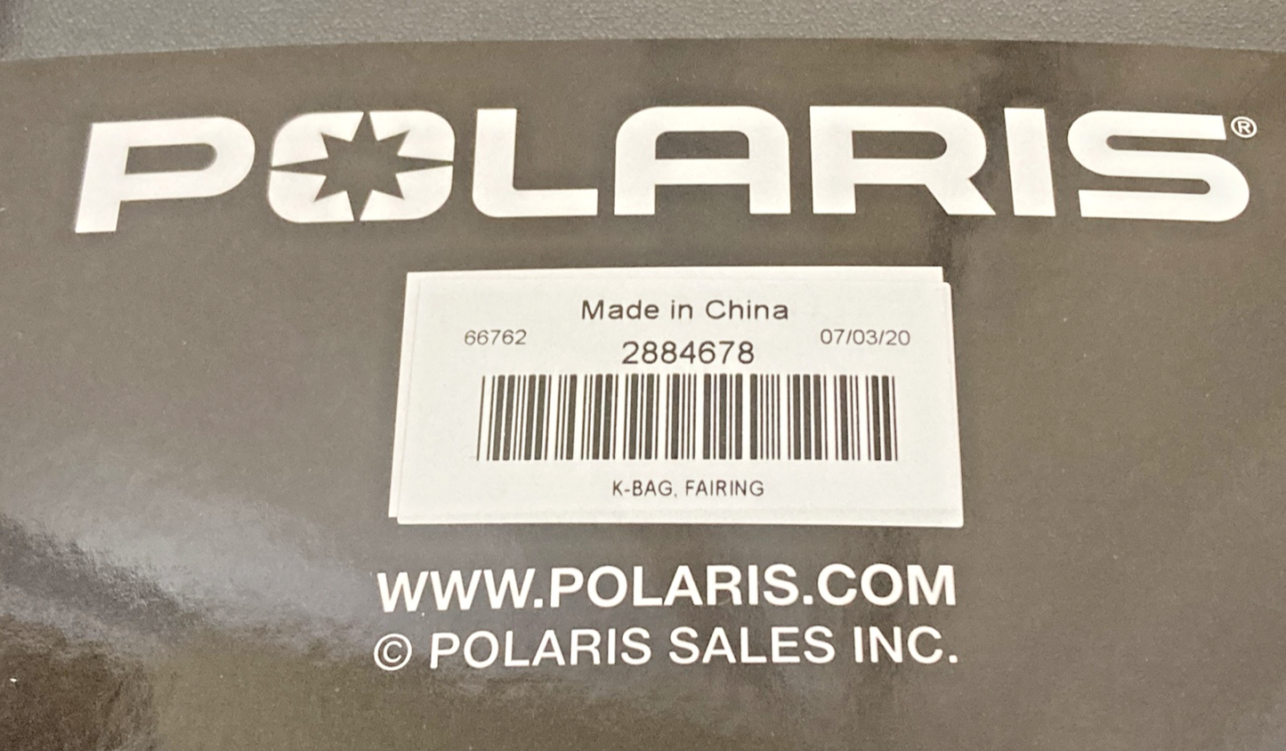 NEW GENUINE POLARIS 2884678 INDIAN All-Weather Vinyl Fairing Bag