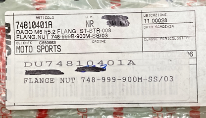 NEW GENUINE DUCATI 74810401A NUT, FLANGE