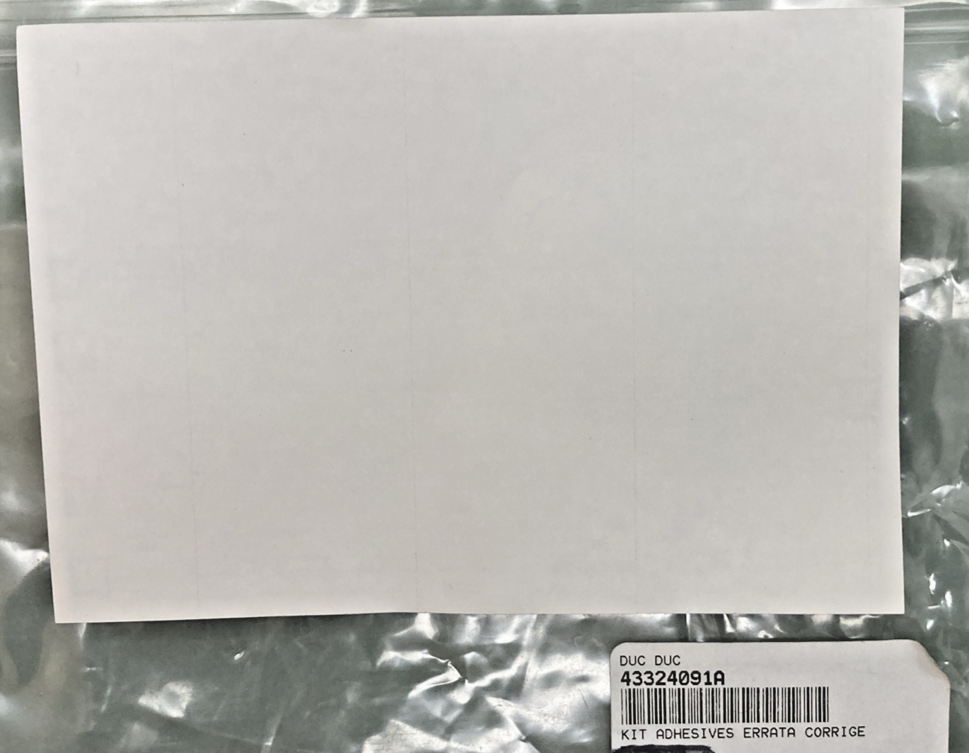 NEW REPLACES DUCATI 43324091A KIT ADHESIVES ERRATA CORRIGE O.M V4