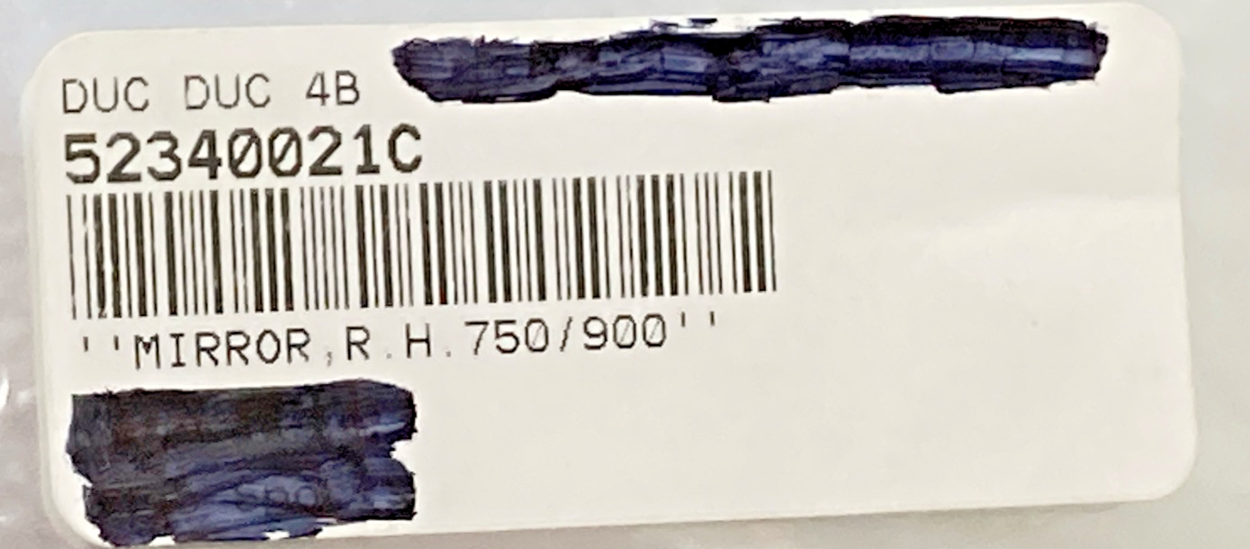 NEW REPLACES OKAMI E2223871/52340021C RIGHT HANDLEBAR MIRROR FOR DUCATI MONSTER