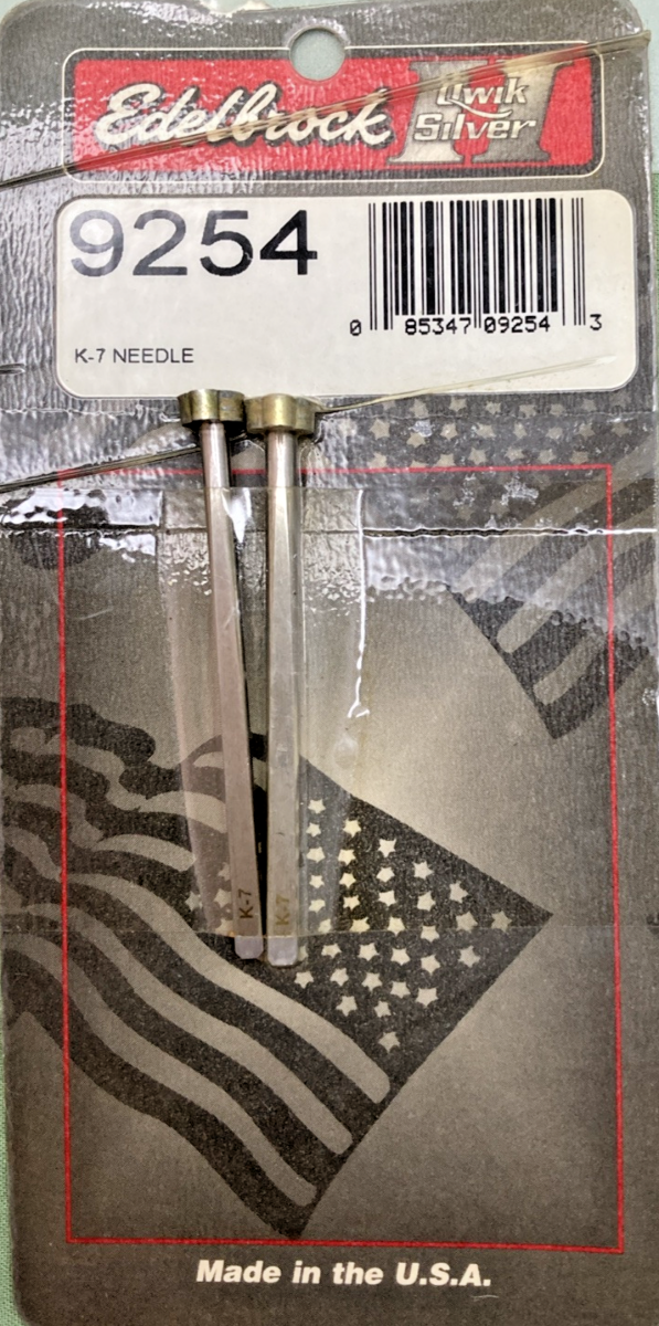 NEW GENUINE EDELBROCK 9254 K-7 NEEDLE