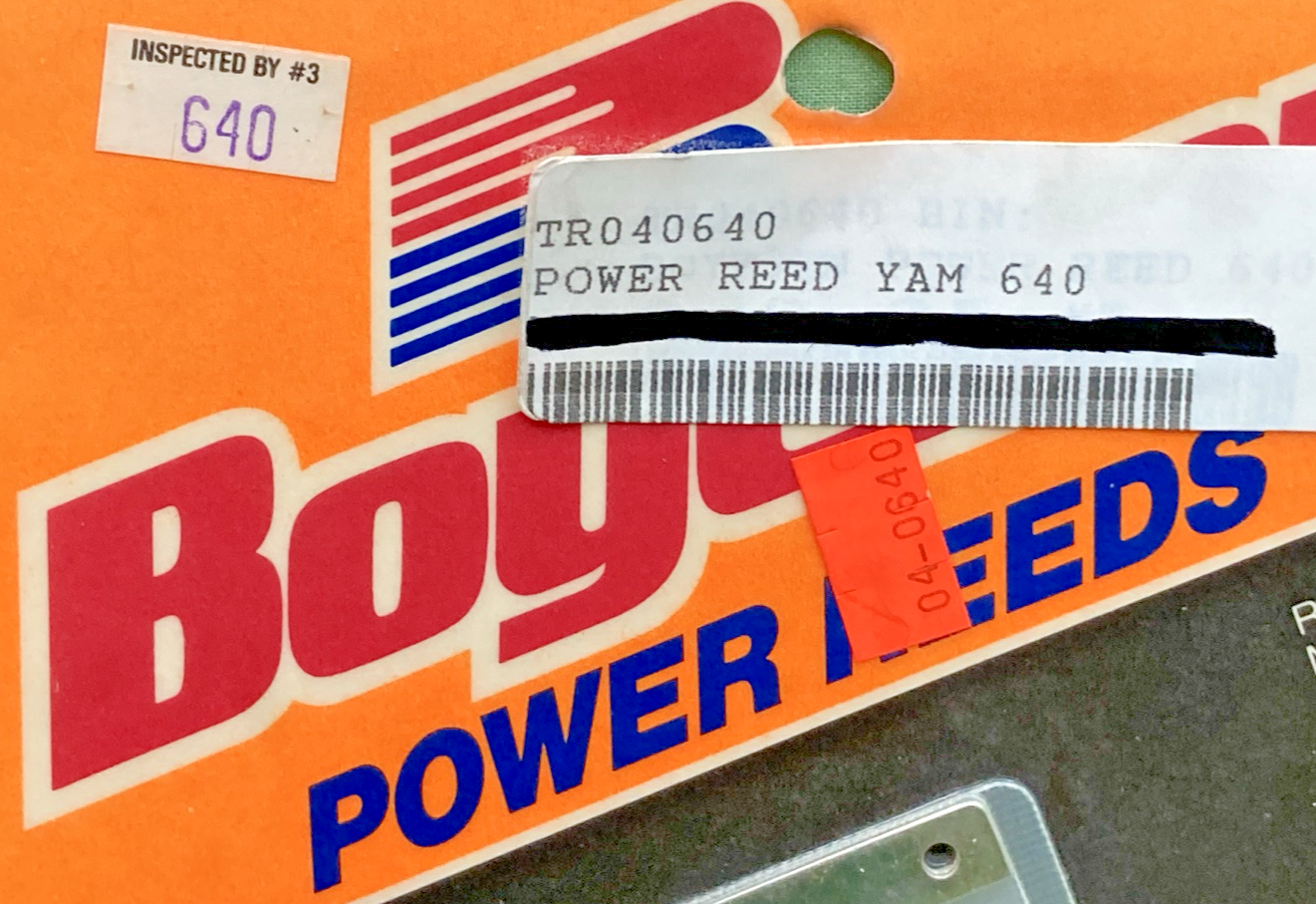 NEW GENUINE BOYESEN 640 POWER REEDS DURA FLEX W/REV PLATE