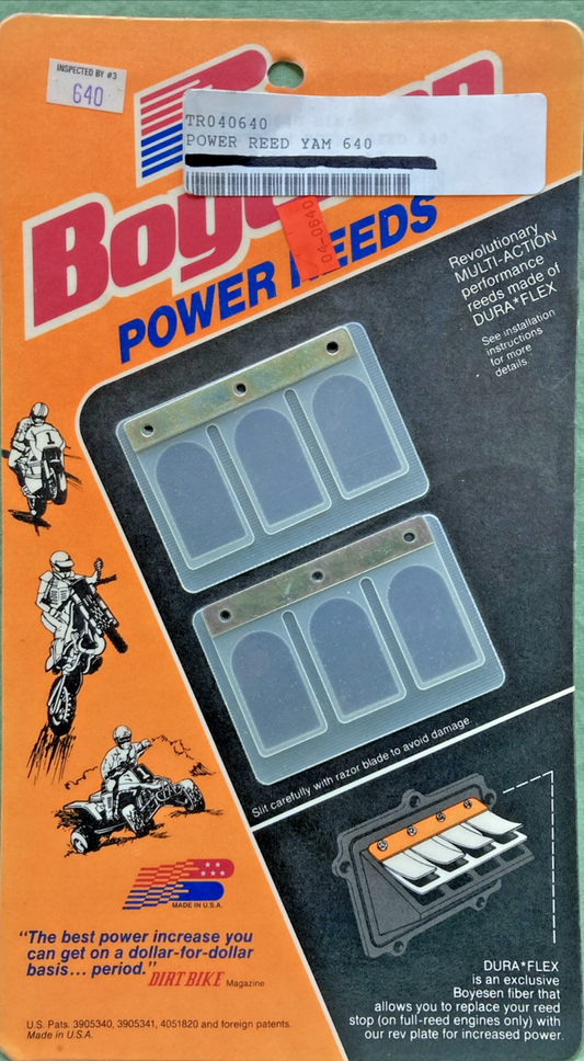 NEW GENUINE BOYESEN 640 POWER REEDS DURA FLEX W/REV PLATE