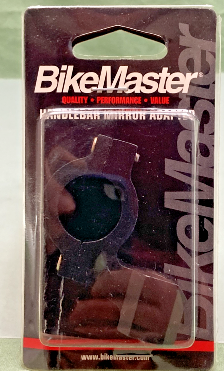 NEW GENUINE BIKE MASTER 60-0404 MIRROR ADPT BARED T3 8MM BLK