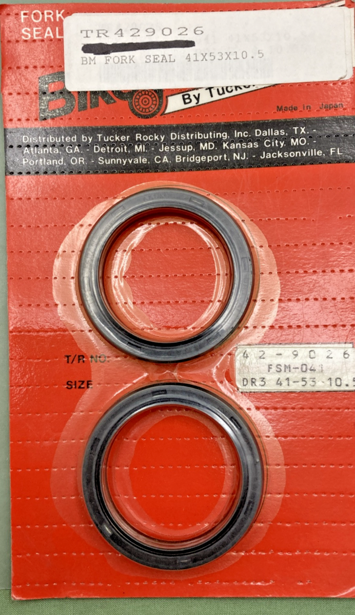 NEW GENUINE BIKE MASTER 42-9026 FORK SEAL 41X53X10.5